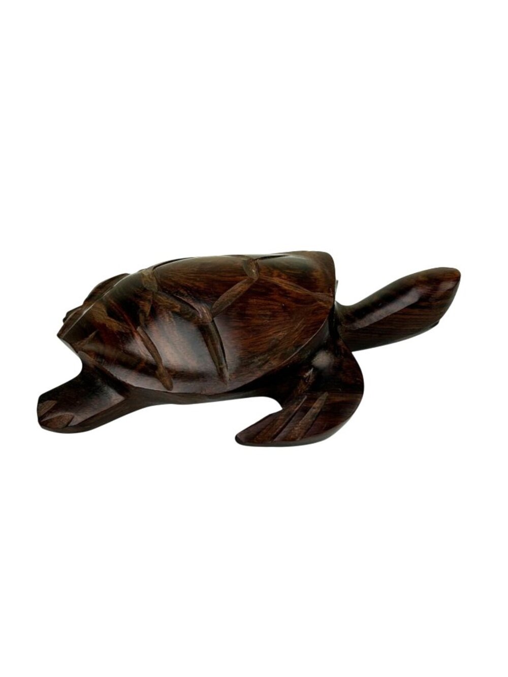 Hand Carved  Ironwood Sea Turtle 5" Figure Coastal Sea Life Shelf Home Decor